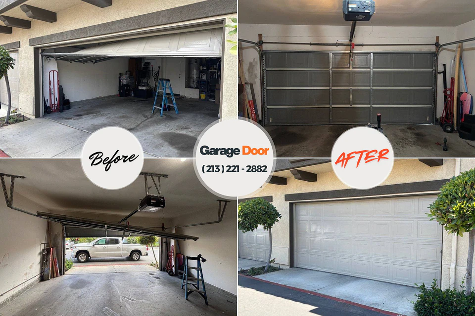 Before and after: garage door repair North Pole, AK
